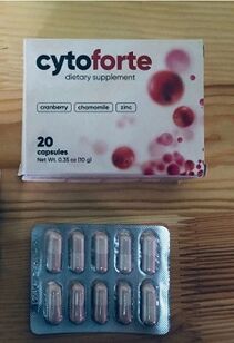 Traitement de la cystite avec des capsules naturelles Cyto Forte - avis sur le résultat de l'application
